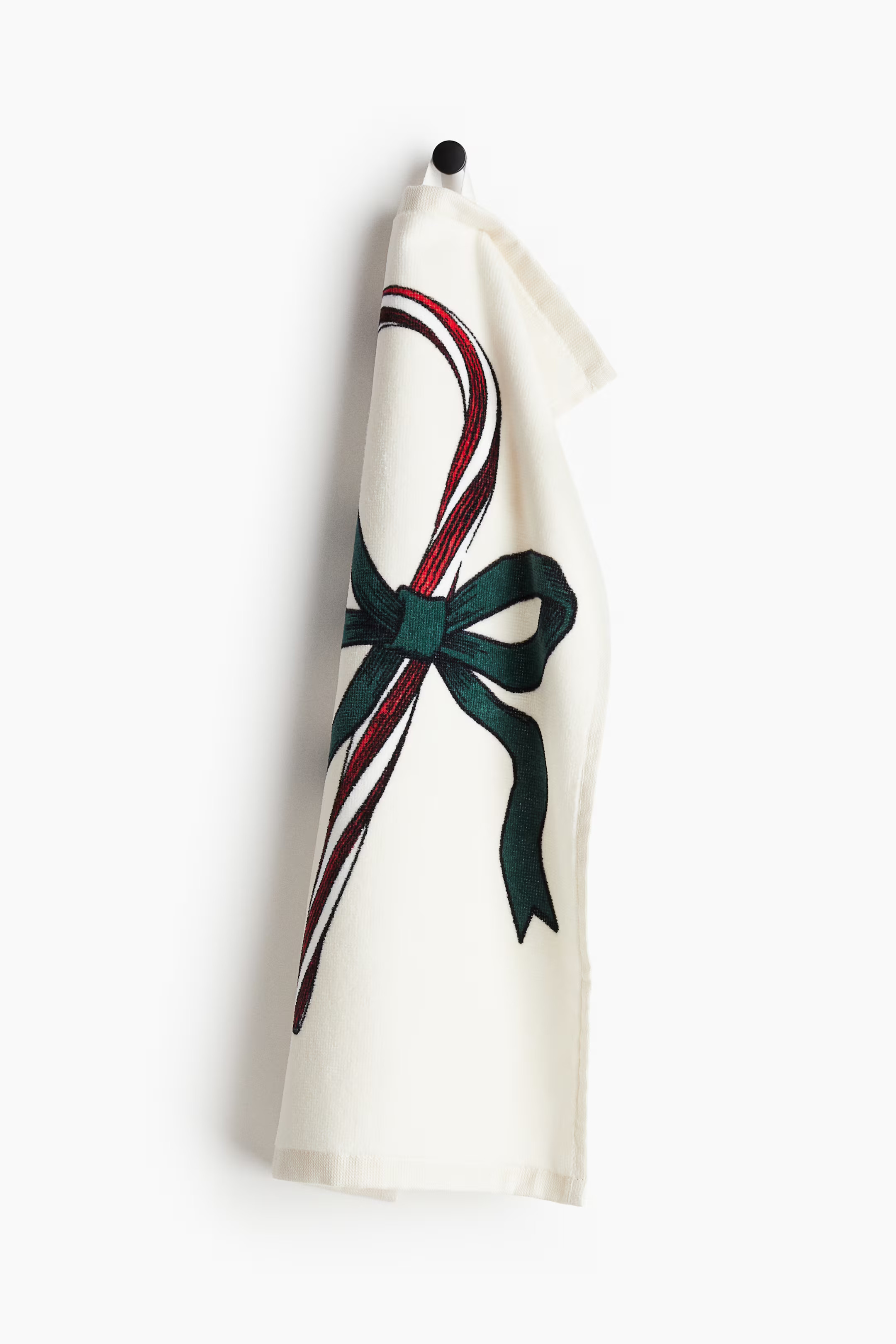 Christmas-motif Guest Towel - White/candy cane - Home All | H&M US | H&M (US + CA)
