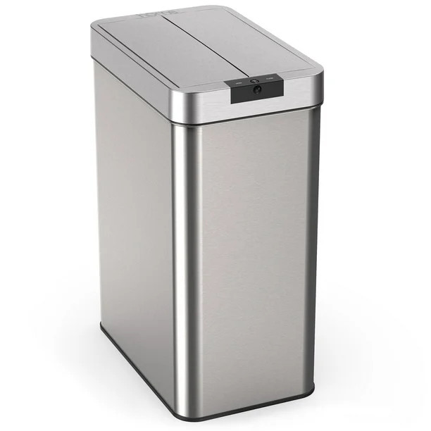 hOmeLabs 13 Gallon Automatic Trash Can for Kitchen - Stainless Steel Garbage Can with No Touch Mo... | Walmart (US)
