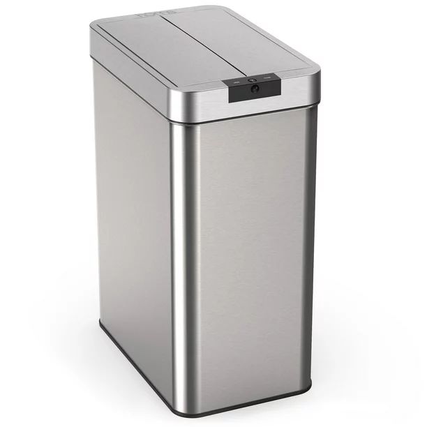 hOmeLabs 13 Gallon Automatic Trash Can for Kitchen - Stainless Steel Garbage Can with No Touch Mo... | Walmart (US)
