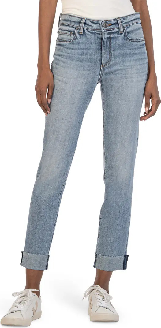 Catherine High Waist Raw Hem Boyfriend Jeans | Nordstrom