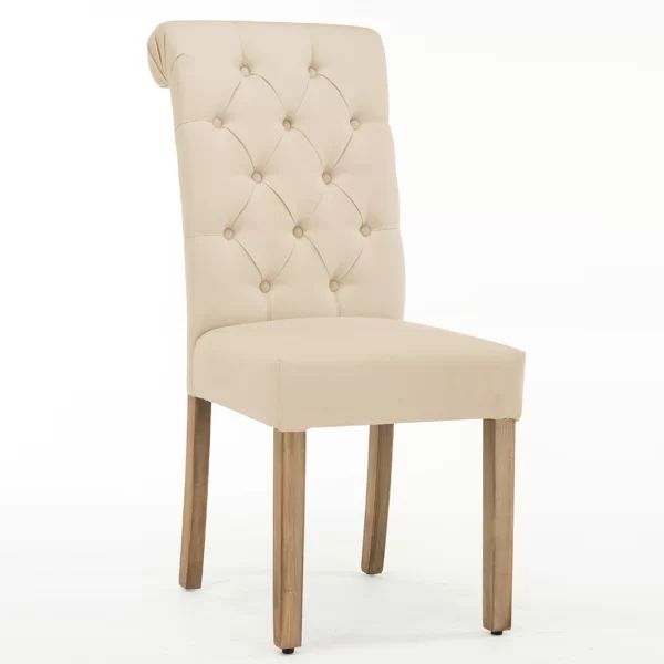 Bushey Roll Top Tufted Modern Upholstered Dining Chair | Wayfair North America