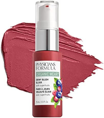Physicians Formula Organic Wear Natural Dewy Face Blush Makeup Elixir, Crushed Berries | Amazon (US)