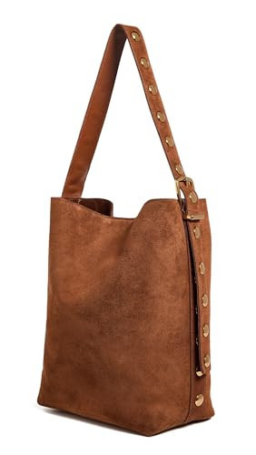 Madewell Women's Stud Essentials Bucket Tote, Soft Mahogany, Tan, One Size | Amazon (US)