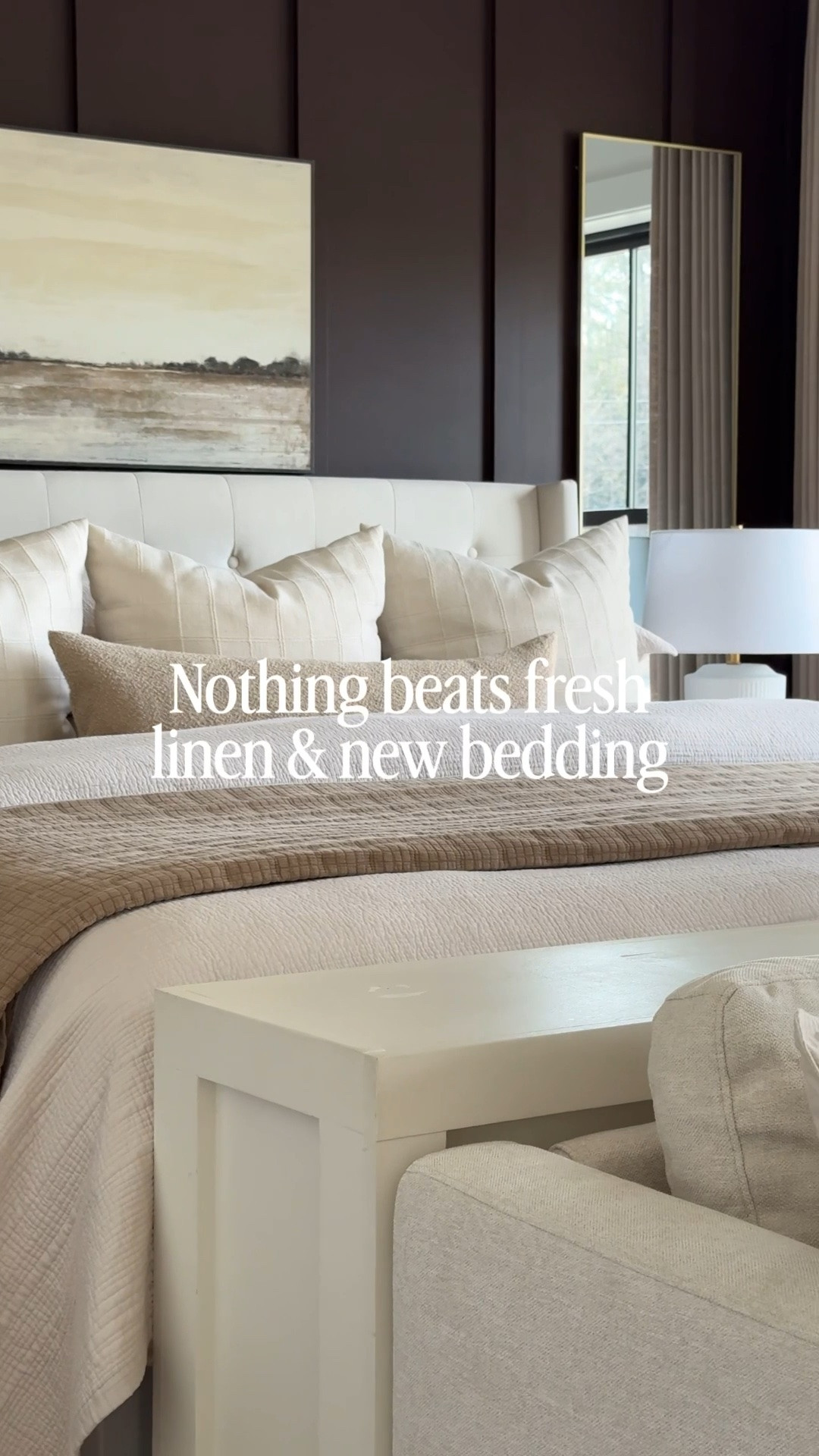 Nothing better than a fresh bedding refresh to make the whole bedroom feel brand new ✨  
Soft layers, neutral tones, and all the cozy textures — officially my favorite spot in the house.  

It’s amazing how a few simple updates can completely transform a space 🤍

#LTKHome #LTKSaleAlert