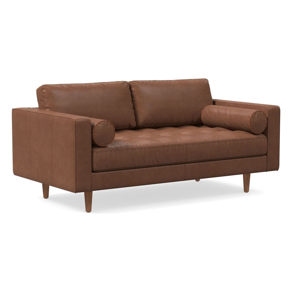 Dennes Leather Sofa (72"–88") | West Elm (US)
