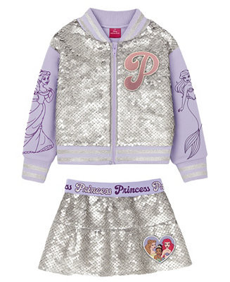 Girls' 2T-6X Princess Sequin Jacket and Skirt, 2-Piece Set | Macy's