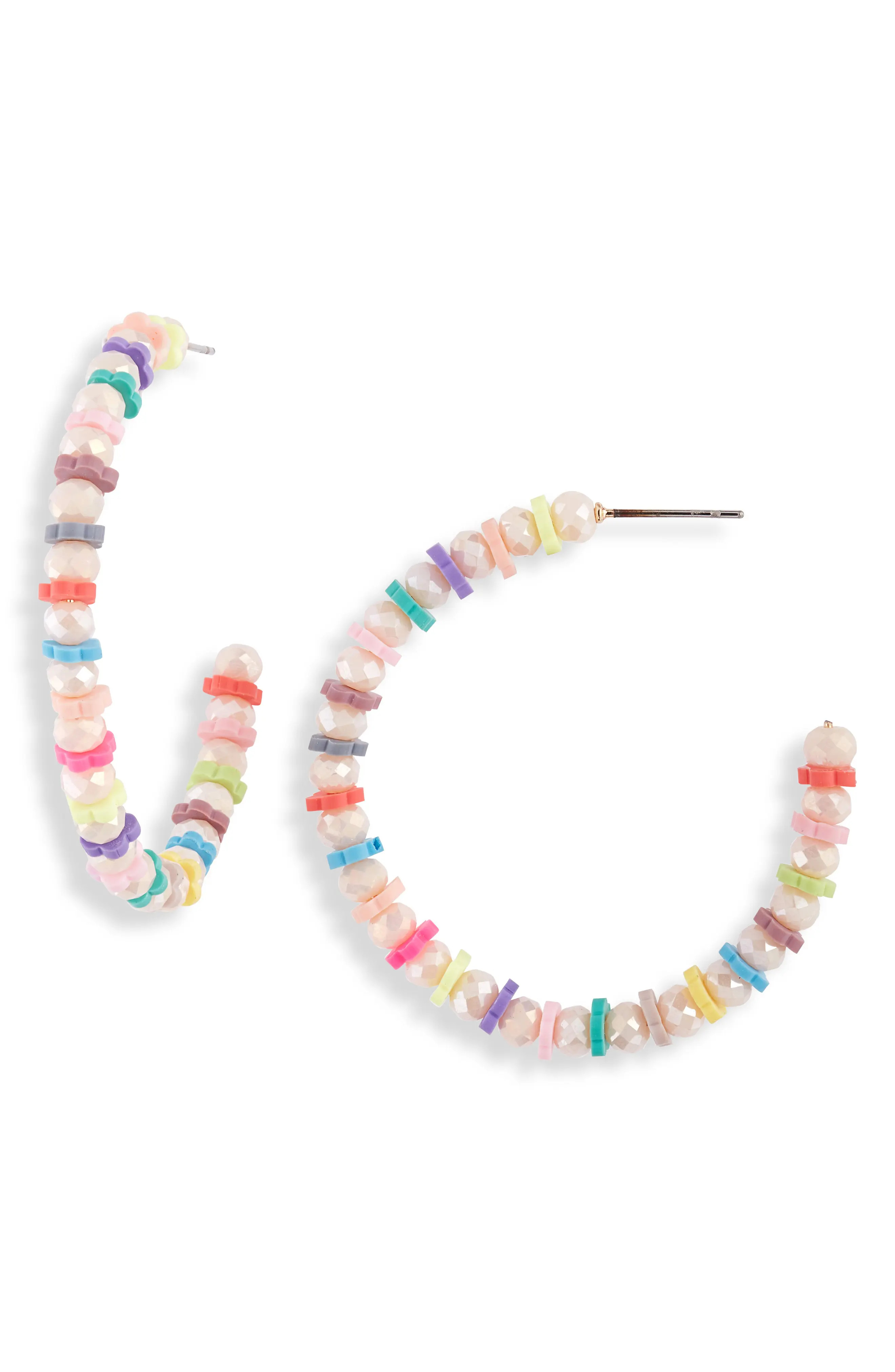 BP. Beaded Hoop Earrings in Multi at Nordstrom | Nordstrom