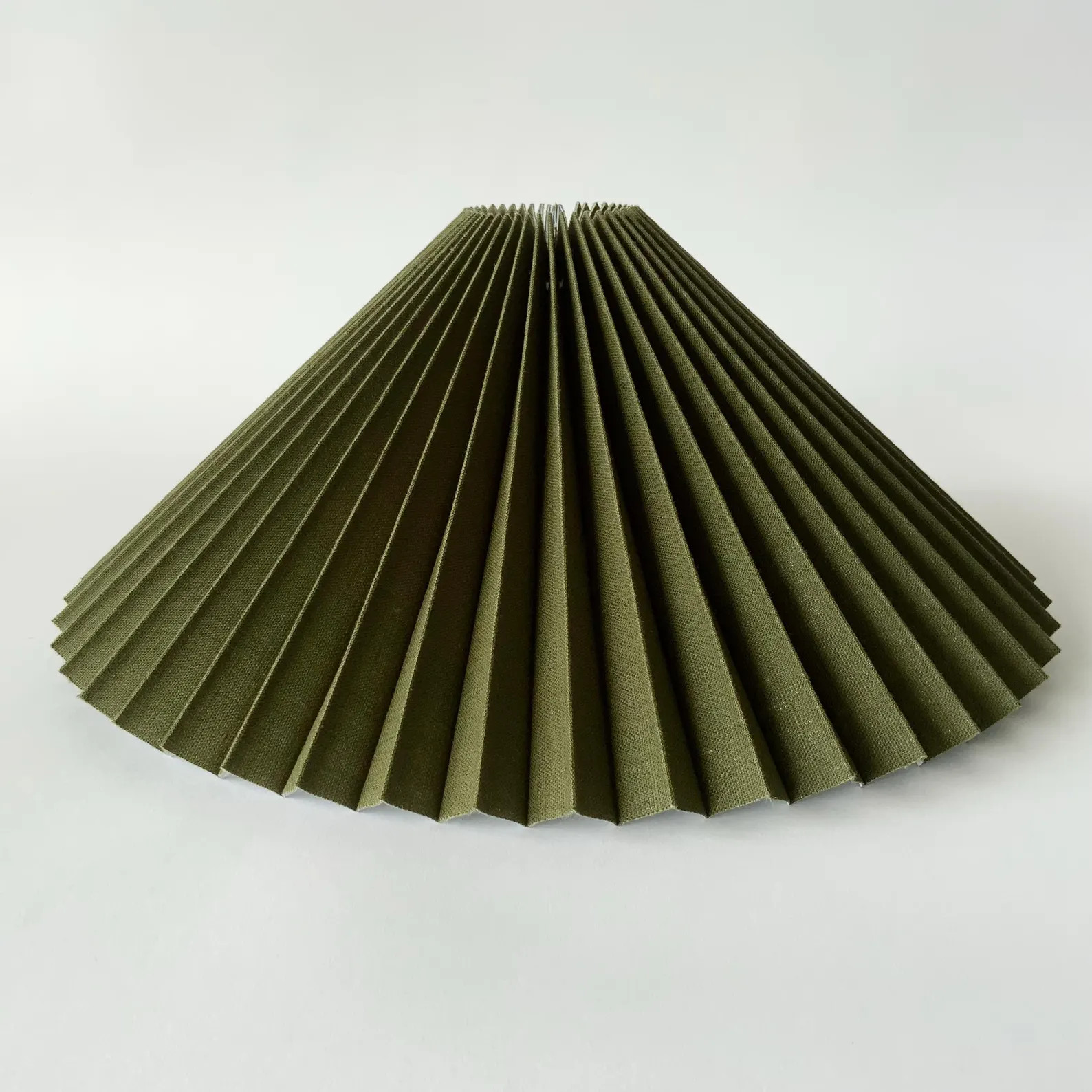 Clip on Shade: Olive Green Linen, Pleated Lampshade, Available in Two Styles, for Table Lamps/wal... | Etsy (US)