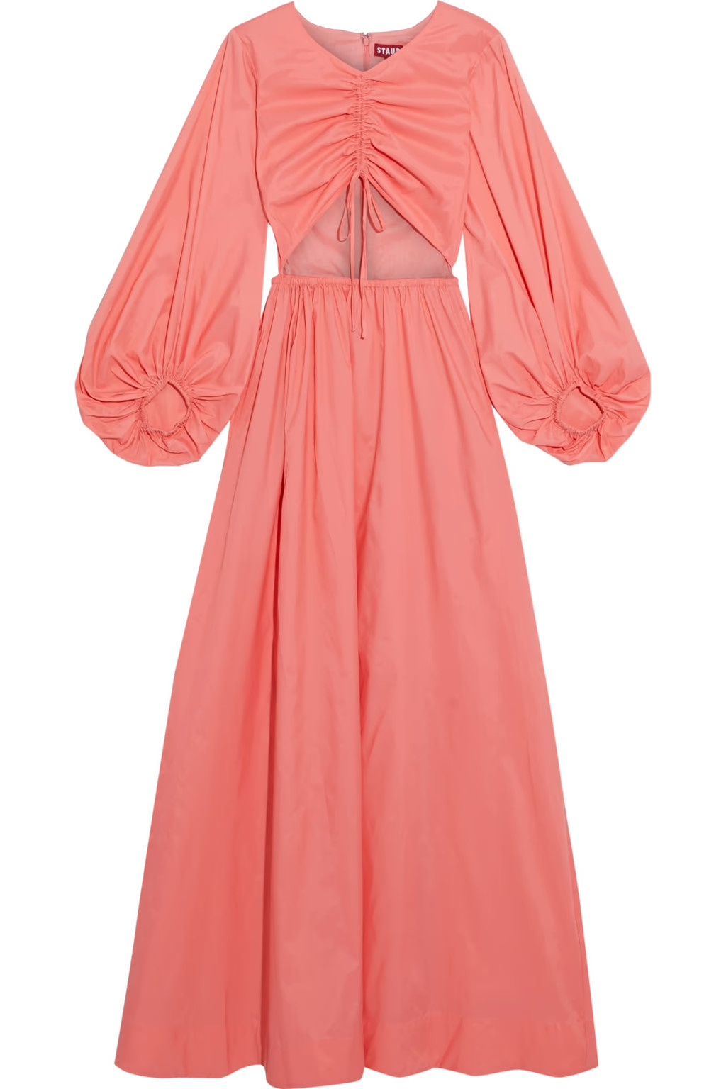 Tangier cutout ruched shell maxi dress | The Outnet (US and CA)