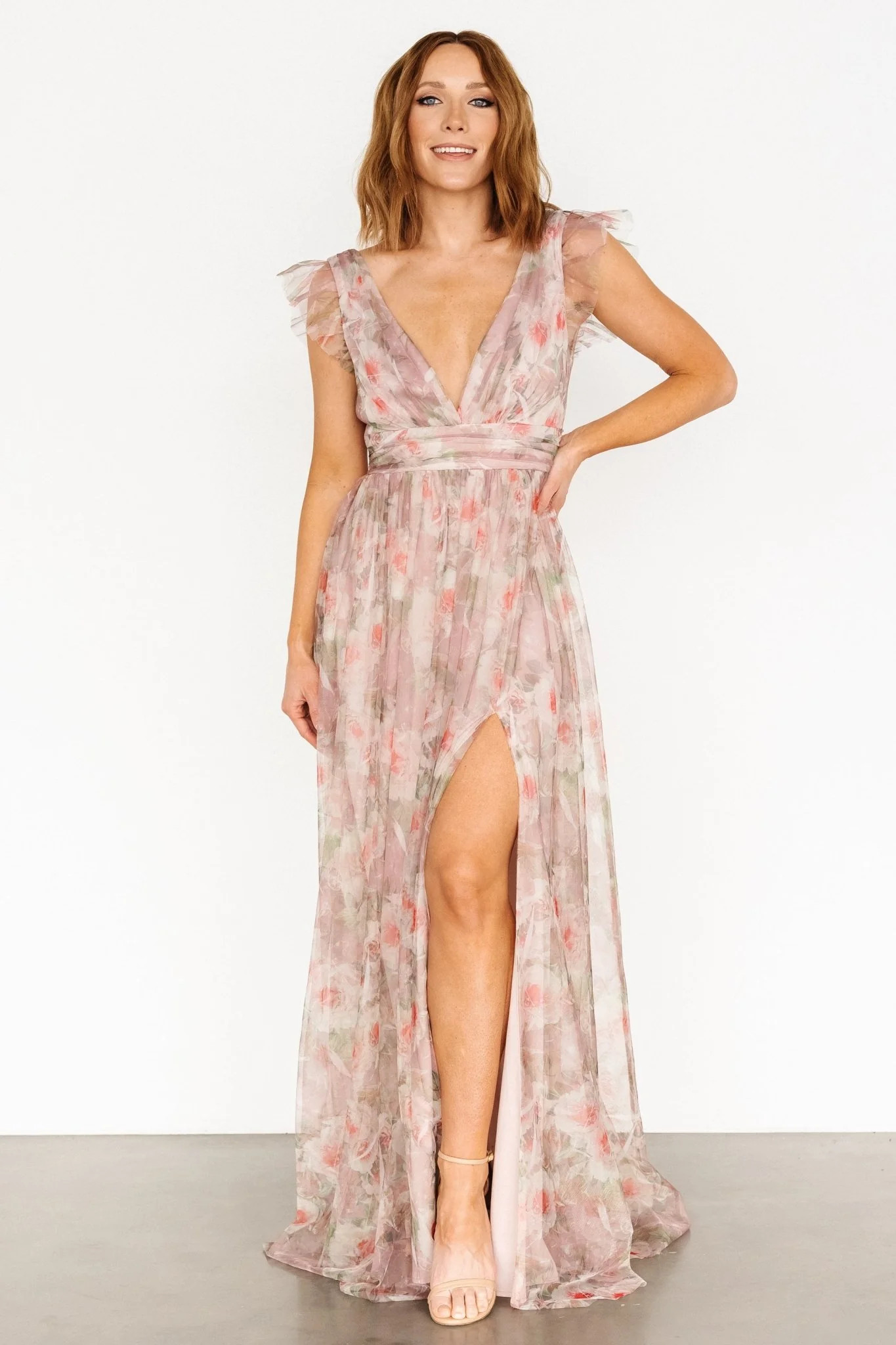 Carmine Maxi Dress | Mauve Floral | Baltic Born