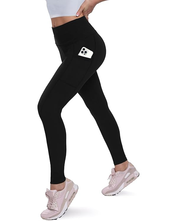 QGGQDD Fleece Lined Leggings Women - Soft Tummy Control High Waisted Winter Thermal Warm Yoga Pan... | Amazon (US)