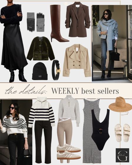 Weekly best sellers 

Black swimsuit
Scarf jacket
Mango toggle Sherpa coat
Striped sweater
Black jeans
Tall kitten heel boots
Beach hat
Beach sandals
Celine belt
Cropped tranche coat

Winter outfit, beach vacation, mom style, casual outfit


#LTKtravel #LTKswim #LTKfindsunder100
