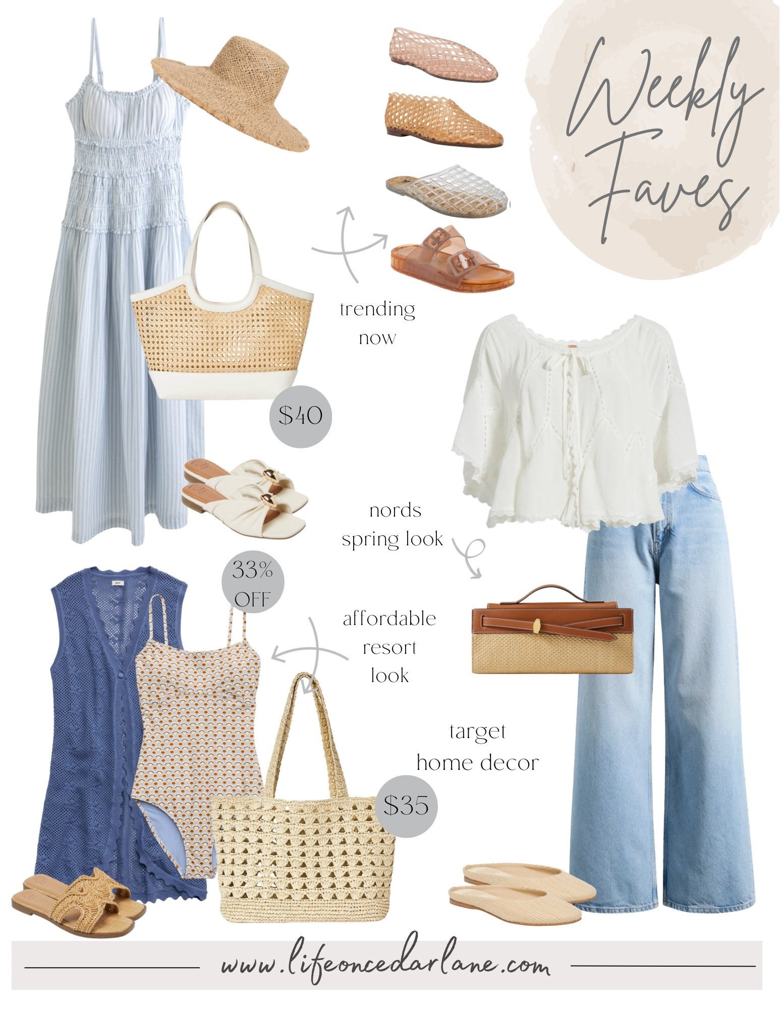 Weekly Faves- check out what we are loving! From new arrivals, sales, fashion and more! Loving this  vacay look, Nordstrom outfit & spring break look!

#jellies #resortlook



#LTKTravel #LTKOver40 #LTKSaleAlert