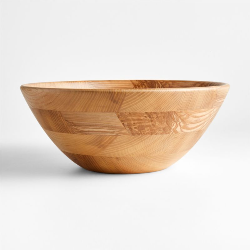 Carson Ash Wood Large Serving Bowl + Reviews | Crate & Barrel | Crate & Barrel