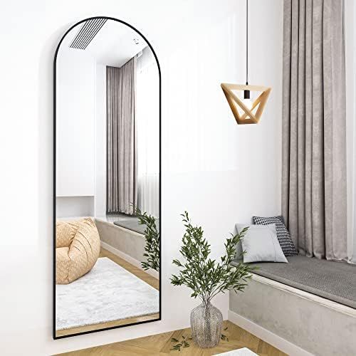 HARRITPURE 64"x21" Arched Full Length Mirror Free Standing Leaning Mirror Hanging Mounted Mirror ... | Amazon (US)