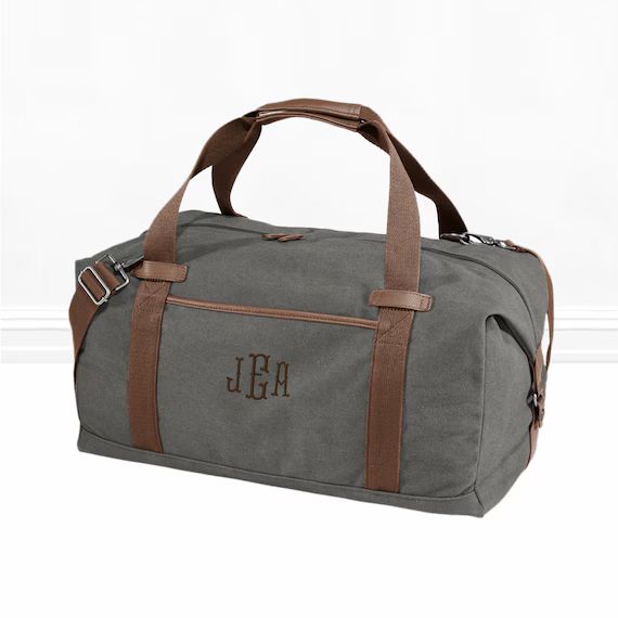 Personalized Canvas Duffel Bag Groomsmen Duffle Bag | Etsy | Etsy (US)