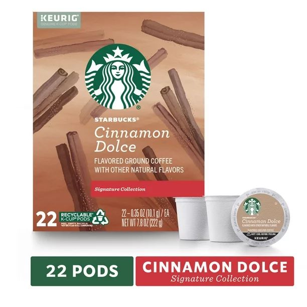 Starbucks Cinnamon Dolce Flavored Blonde Roast Single Cup Coffee for Keurig Brewers, 1 Box of 22 ... | Walmart (US)