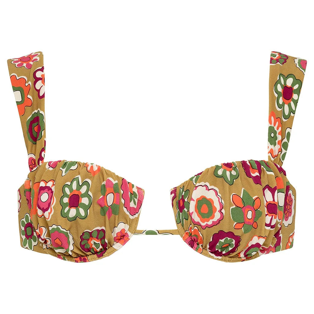 Mazzy Floral Petal Bikini Top | Montce