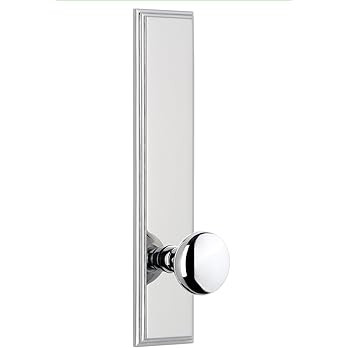 Grandeur 837246 Hardware Carre' Tall Plate Fifth Avenue Knob in Bright Chrome, Size, Left-Handed ... | Amazon (US)