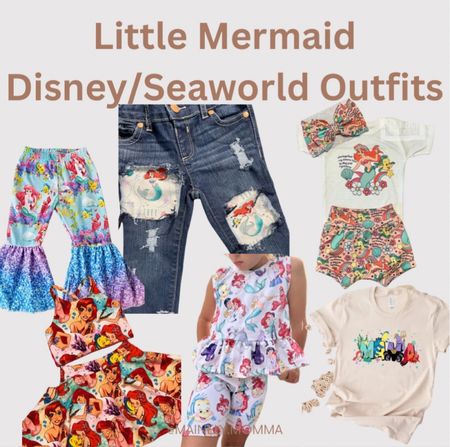Little mermaid outfits 
Perfect for Disney or SeaWorld days! Or even parties or just because! Way too cute! 

#littlemermaid #ariel #underthesea #disney #disneyworld #disneyland #seaworld #disneyvacation #disneytrip #vacationoutfit #birthdayoutfits #girls #toddlers #baby #kids #fashion #etsy #etsyfinds #trendy #bestsellers #favorites 

#LTKkids #LTKtravel #LTKbaby
