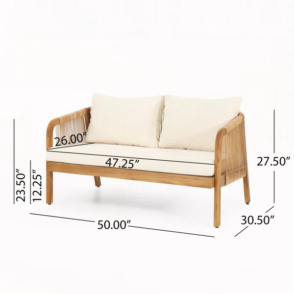 Fiora 4-Person Patio Conversation Set with Cushions | Wayfair North America