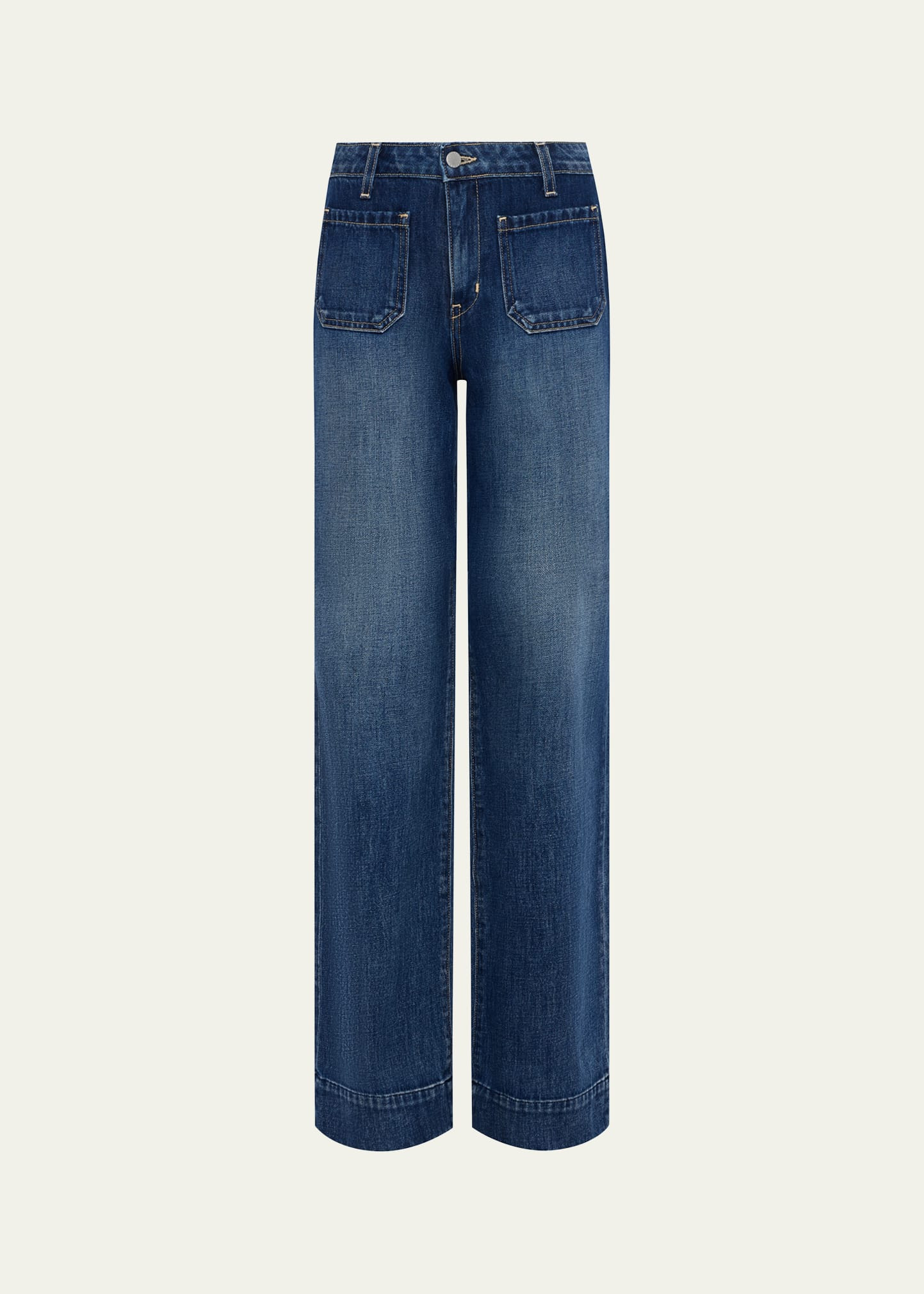 L'Agence Nolan High-Rise Patch Pocket Wide-Leg Jeans | Bergdorf Goodman