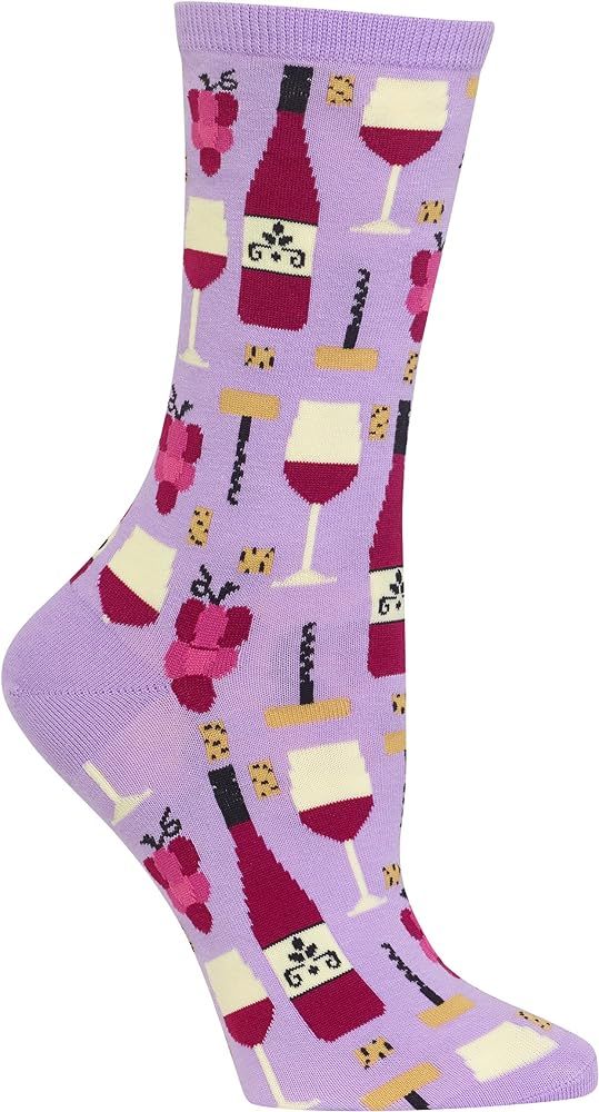 Hot Sox Women's Fun Cocktail Drinks Crew Socks-1 Pair Pack-Happy Hour Cool & Funny Gifts | Amazon (US)