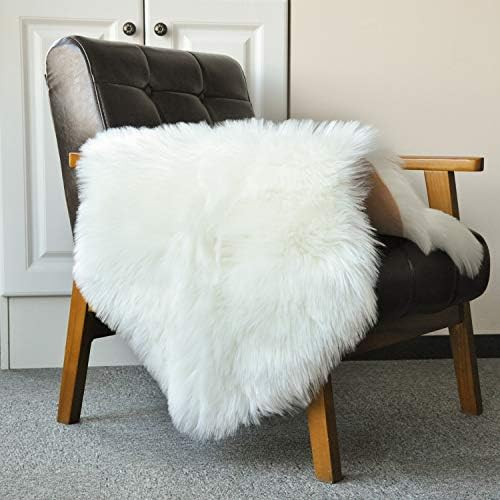 BORITAR Sheepskin Faux Area Rug, Sofa Cushion, Chair Cover Seat Pad,Super Soft Luxurious Plain Sh... | Amazon (CA)