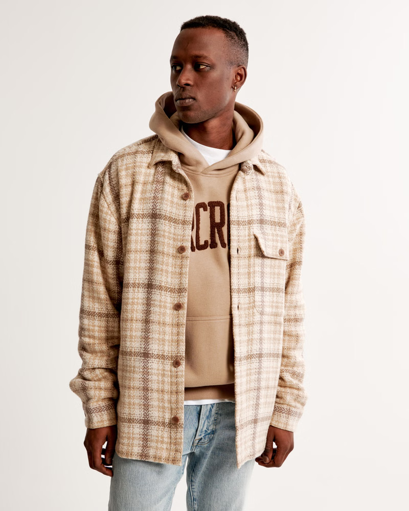 Men's Heavyweight Flannel | Men's Coats & Jackets | Abercrombie.com | Abercrombie & Fitch (US)
