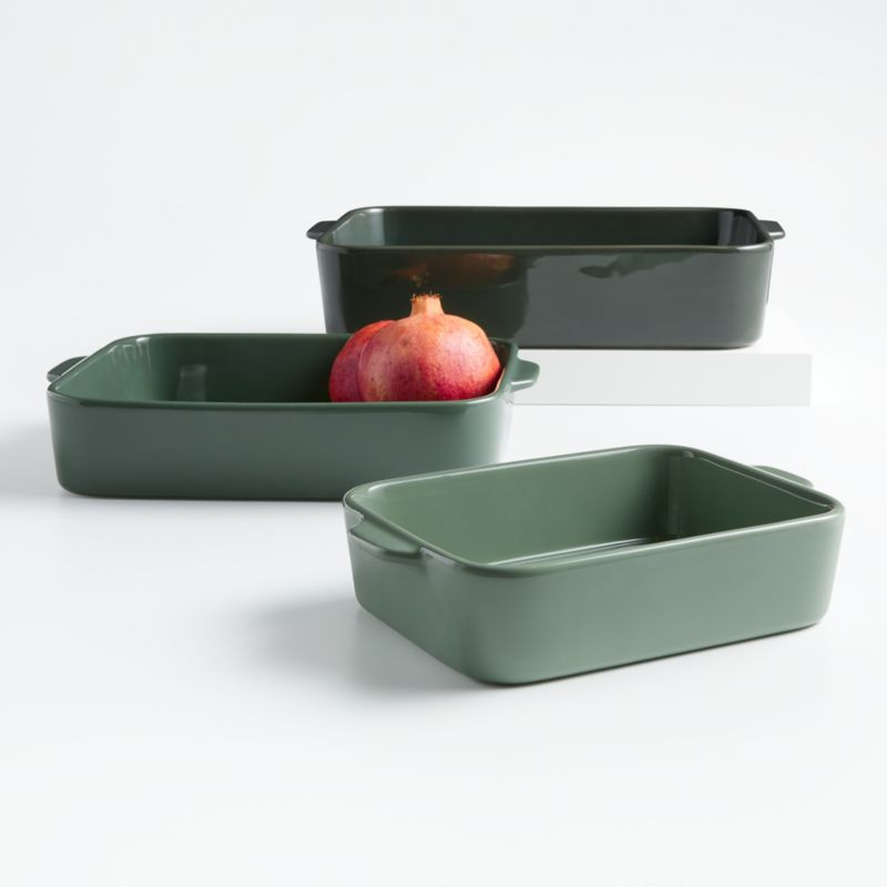 Green Ombré Bakers, Set of 3 + Reviews | Crate & Barrel | Crate & Barrel