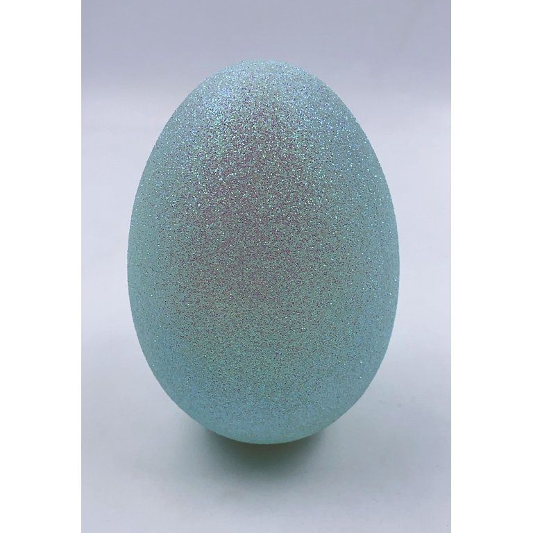 Way To Celebrate Easter 5-inch Height Blue Glitter Plastic Egg Indoor Decor | Walmart (US)