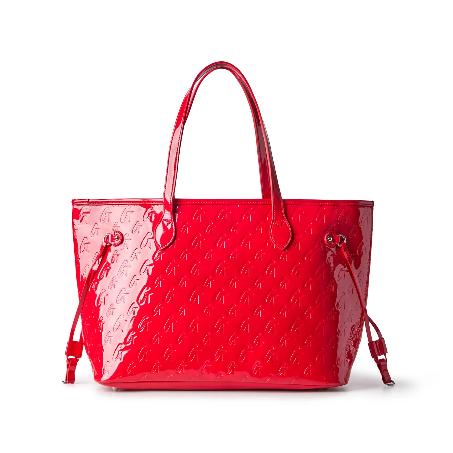 MONOGRAM GLAM TOTE - MIRROR RED | Glam-Aholic Lifestyle