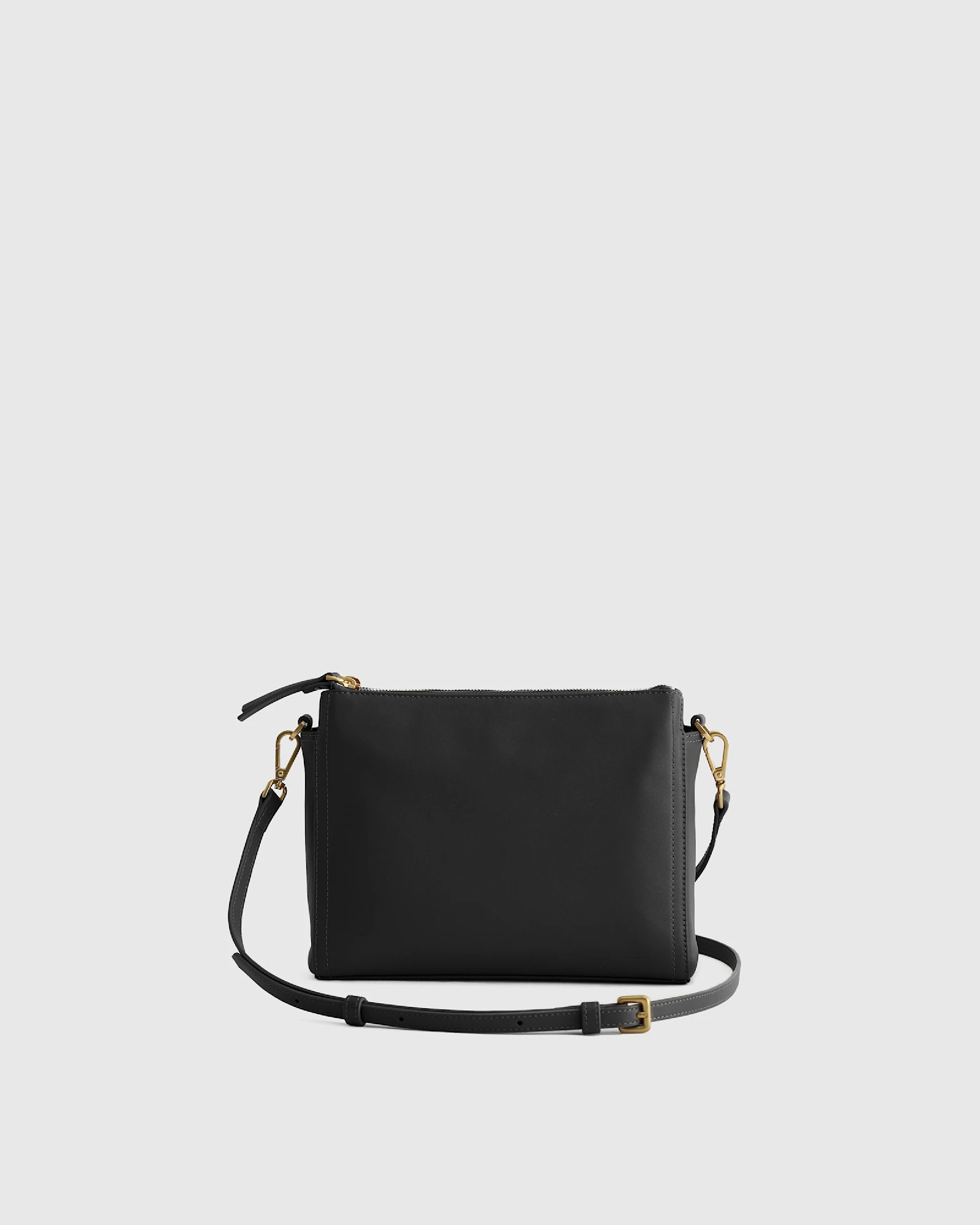 Italian Leather Triple Compartment Crossbody | Quince
