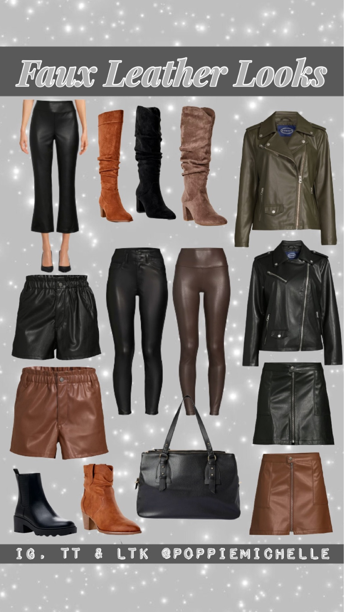 Walmart fashion Walmart style Walmart outfit bowl leather pants vegan leather pants for leather leggings vegan leather like pho leather Moto jacket vegan leather Moto jacket scoop Moto jacket leather crop pants brown leather skirt black leather skirt black paper bag waist shorts brown paper bag waist shorts brown photo leather paper bag waist shorts black faux leather paper bag waist shorts black leather weekender bag black leather booties black Chelsea boots brown leather western boots brown western booties 

#LTKcurves #LTKHoliday #LTKfit