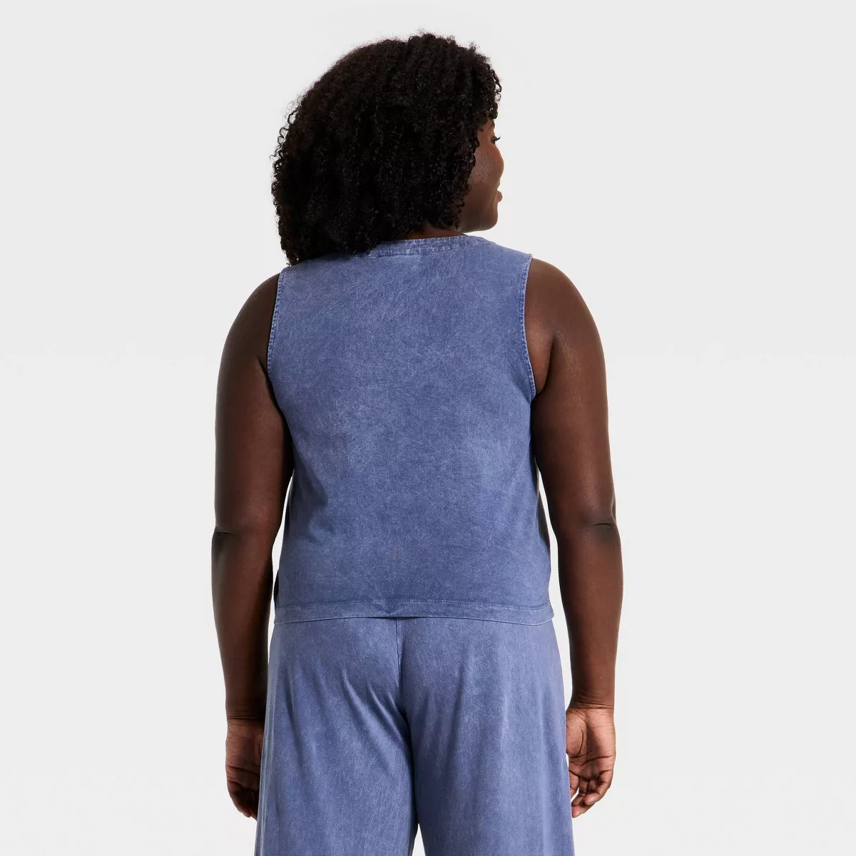 Women's Button-Front Jersey Tank Top - Universal Thread\u2122 Navy Blue 1X | Target