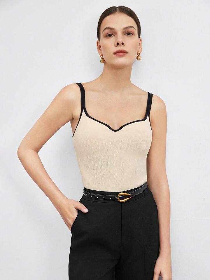 SHEIN BIZwear Women's Slim Fit Color Block Camisole Tank Top | SHEIN