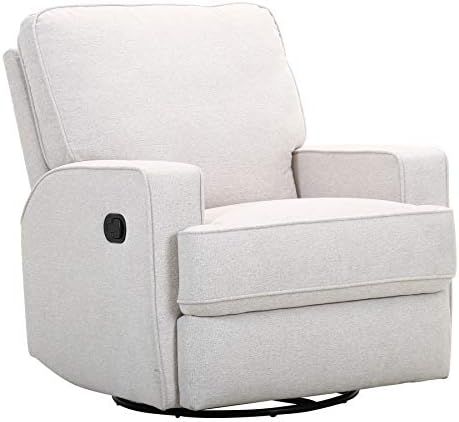 Amazon Brand – Ravenna Home Contemporary Swivel Glider Recliner Chair, 33.9"W, Cream | Amazon (US)