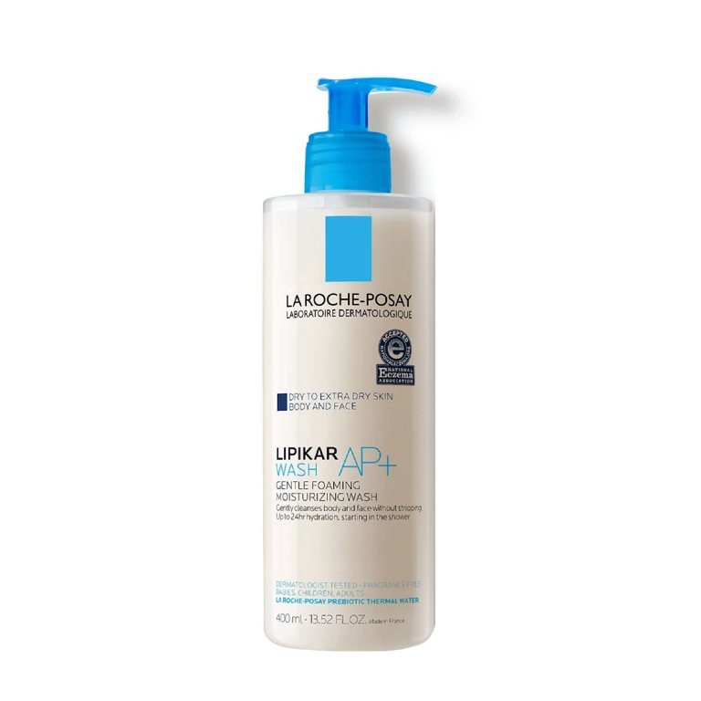La Roche-Posay Lipikar AP+ Gentle Foaming Moisturizing Wash for Face and Body 13.52 fl oz (400ml) | Walmart (US)