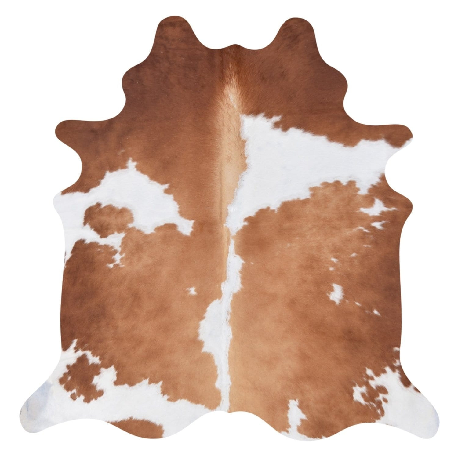Real Brown and White Cowhide Rug (7' x 6') | Bed Bath & Beyond
