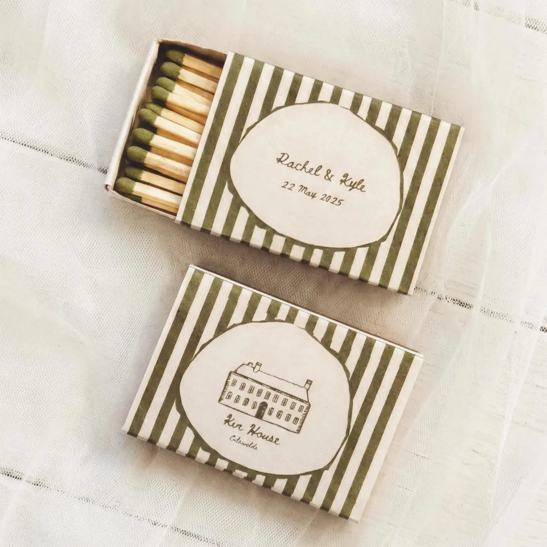 Bespoke Wedding Matchboxes, Custom Printed Luxury Favors, Free Preview in 24 Hours | Etsy (Global)