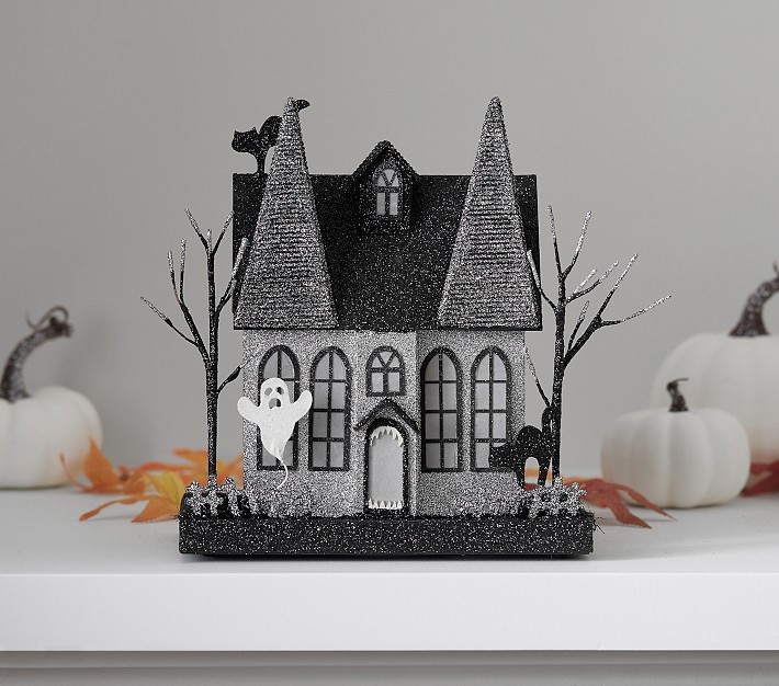Halloween Light-Up Mantel Village | Pottery Barn Kids