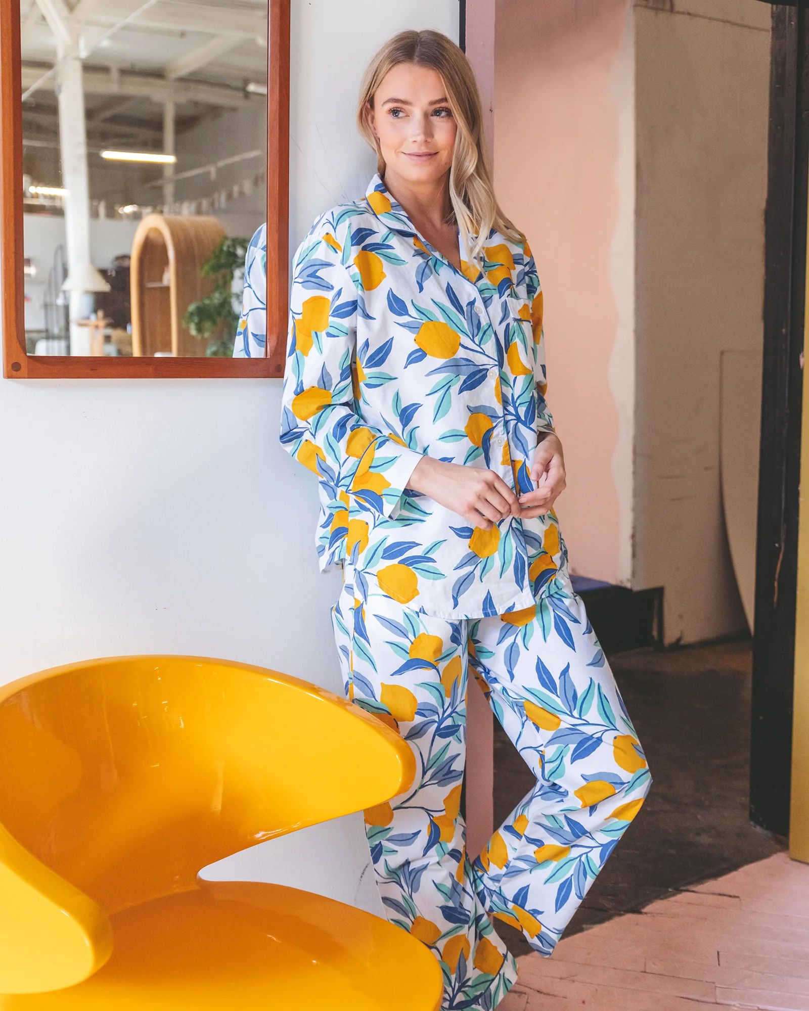 Lemon Zest - Long Sleep Set - Cloud | Printfresh