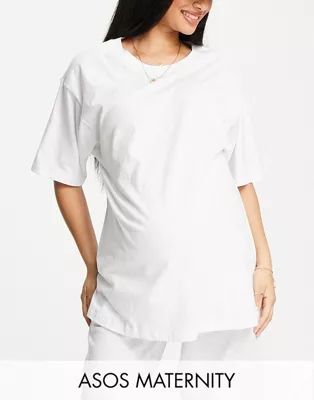 ASOS DESIGN Maternity ultimate oversized t-shirt in white | ASOS (Global)