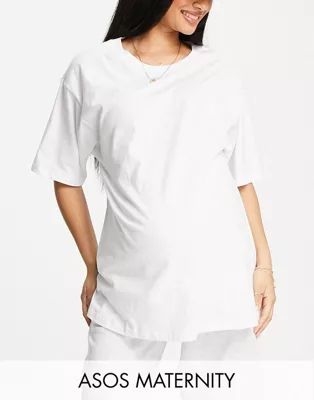 ASOS DESIGN Maternity ultimate oversized t-shirt in white | ASOS (Global)