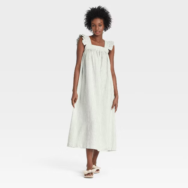 Women's Short Ruffle Sleeve A-Line Dress - A New Day™ | Target