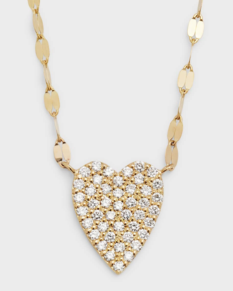 LANA 14K Gold Flawless Small Diamond Heart Pendant Necklace | Neiman Marcus