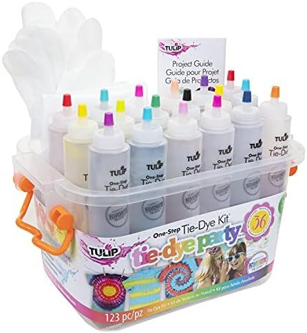 Tulip One-Step Tie-Dye Party, 18 Pre-Filled Bottles, Creative Group Activity, All-in-1 Fashion De... | Amazon (US)