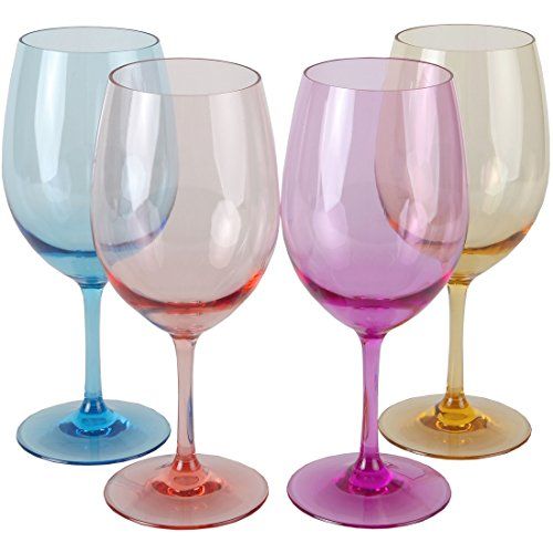 Lily's Home Unbreakable Acrylic Wine Glasses, Made of Shatterproof Tritan Plastic and Ideal for Indo | Amazon (US)