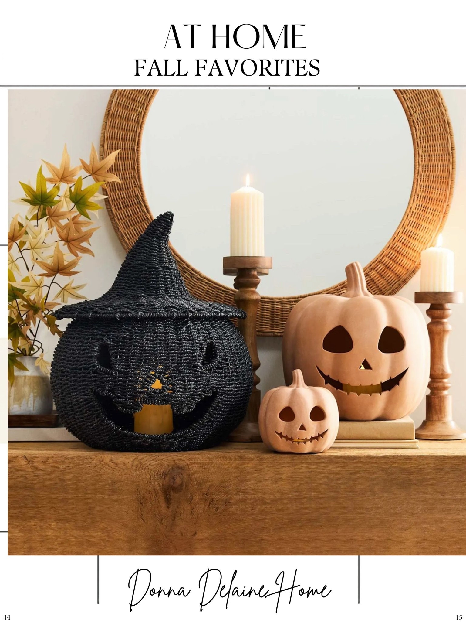 Black rattan jack o lantern! So cute!