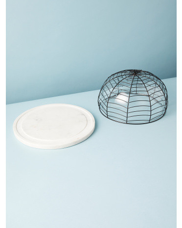 8x11 Spider Web Marble Cheese Dome | HomeGoods